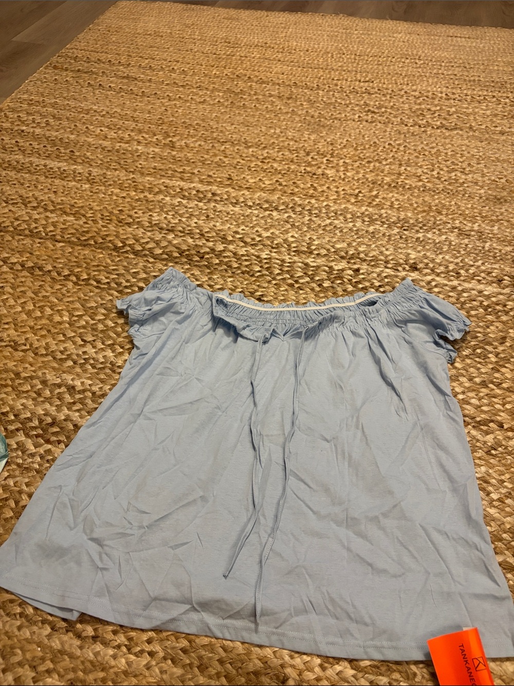 Women's Light Blue Off-Shoulder Summer Blouse